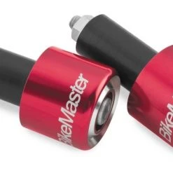 BikeMaster Anodized Aluminum Billet Bar Ends -MotoFix Store bike master anodized aluminum billet bar ends red