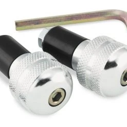 BikeMaster Anti Vibration Bar Ends -MotoFix Store bike master anti vibration bar ends silver