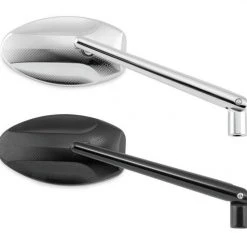 BikeMaster Lined Oval Tube Mirrors -MotoFix Store bike master lined oval tube mirror