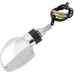 BikeMaster Spade LED Turn Signals -MotoFix Store bike master spade led turn signals chrome 1