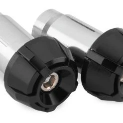 BikeMaster Two-Piece Anti-Vibration Bar Ends -MotoFix Store bike master two piece anti vibration bar ends black black