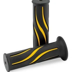 BikeMaster Wave Grips -MotoFix Store bike master wave grips black yellow