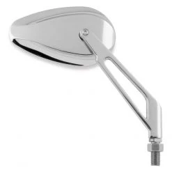 BikeMaster Wedge Stem Mini Teardrop Mirror -MotoFix Store bike master wedge stem mini teardrop mirrors chrome 1