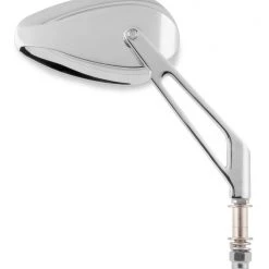 BikeMaster Wedge Stem Mini Teardrop Mirror -MotoFix Store bike master wedge stem mini teardrop mirrors chrome