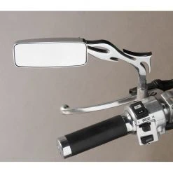 BikeMaster Wideview Flame Mirrors -MotoFix Store bike master wideview flame mirrors chrome 1