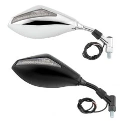 BikeMaster Mirrors With LED Turn Signals -MotoFix Store bikemaster mirror set with led turn signals 1