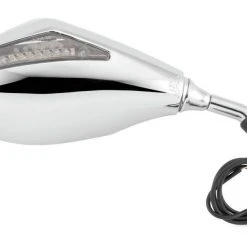 BikeMaster Mirrors With LED Turn Signals -MotoFix Store bikemaster mirror set with led turn signals chrome
